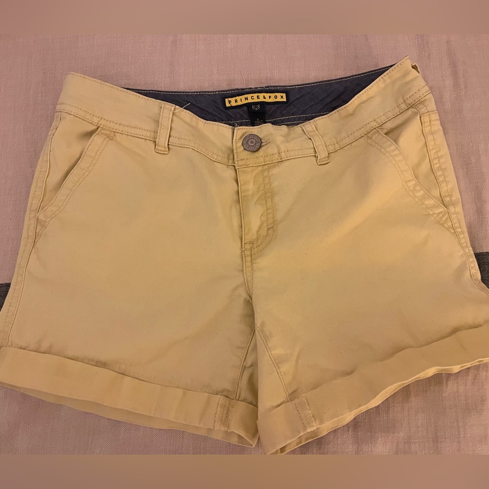 Prince & Fox beachcomber shorts.  Yellow size 2 . Cotton/ spandex
